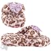 Leopard Thong Heart Slippers for Girls