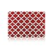 TopCase Quatrefoil / Moroccan Trellis Red Ultra Slim Light Weight Rubberized Hard Case Cover for Macbook Air 13