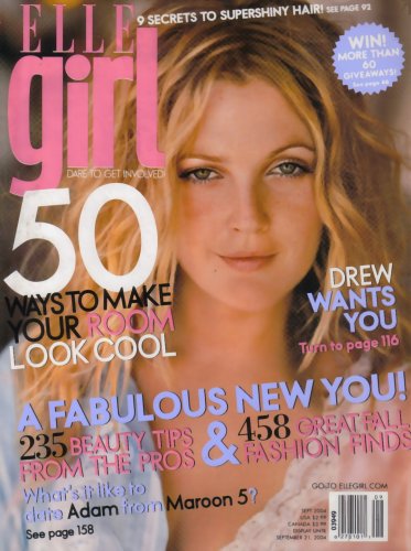 Elle Girl Magazine Drew Barrymore September 2004 Issue