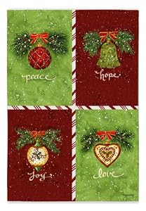 Holiday Sentiments Silk Reflections Garden Size Flag