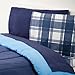 OCM Navy Plaid 3 Piece Twin XL Sheet Set for College Dorm Bedding