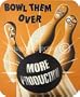 Bowl Them Over World War Ii Vintage US Military MOUSE PAD