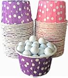 Outside the Box Papers Polka Dot Candy Nut Cups 48 Pack Purple, Pink, White