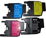 4x Brother LC1240 / LC1220 Cyan / Magenta / Yellow / Black Multipack - 4 Compatible Printer Ink Cartridges for MFC J6510DW J625DW J6910DW J6710DW J825DW J430W DCP J725DW J925DW J525W J5910DW printers