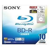 Sony Blu-ray Disc 10 Pack - 25GB 6X BD-R - White Inkjet Printable [Japanese Import]