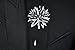 WeiShang Men's Lapel Pin Flower Handmade Boutonniere for Suit (Pack of 7) (Style C)