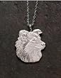 Custom Pet Charm & Chain - Create a One-Of-A-Kind 3D Custom Necklace of Your Pet From Your Favorite Photo - Sterling Silver 3-D Photo Charm Pendant With Bail Hung on an 18" Chain.