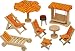 Spielwaren : Goki 51913 - Gartenmöbel, 9-teilig, Puppenhausmöbel