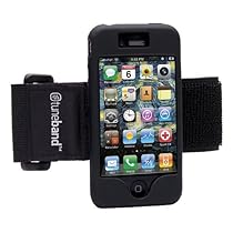 Tuneband for iPhone 4, Grantwood Technology's Armband, Silicone Skin, and Front and Back Screen Protector, Black