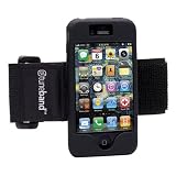 Tuneband for iPhone 4 and iPhone 4S, Grantwood Technology's Armband, Silicone Skin, and Front and Back Screen Protector, Black ~ Grantwood Technology