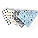 CFSKY 4-Pack Designer Bandana Style Baby Bibs Washable, Made with 100% organic cotton