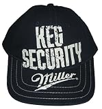 Miller Alcohol Beer Hat - Blue Keg Security Logo Adjustable Baseball Cap