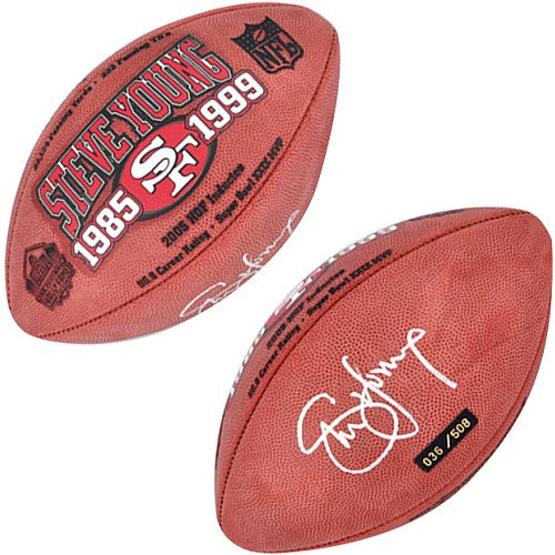Mounted Memories San Francisco 49ers Steve Young Signed Hall of Fame Football