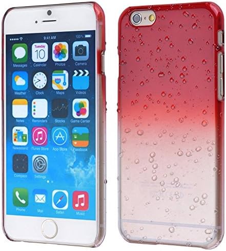 HeartAcc iPhone 6 Plus Case New Fashion Hard PC Cute Waterdrop Raindrop Case for iPhone 6 5.5 inch Cover Case-7 Colors (Red)
