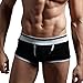 XUBA Mens Low Rise Sexy Underwear Trunk Boxer Brief Black XB01