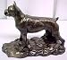 Bronze Finish Boxer Dog Statue Figure Home Decor