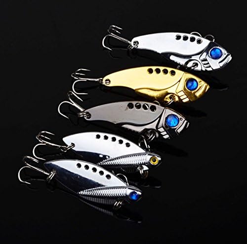New Lot 5pcs Metal Fishing Lures Bass Crankbait Spoon Crank Bait Tackle