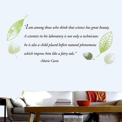 WQL000942_24 Science Beauty 24 Inch Quote Vinyl Wall Decal