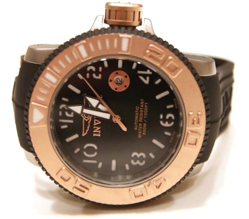Invicta 1080 Mid Size Sea Hunter Swiss Made Automatic Titanium Case Polyurethane Strap Watch