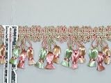2 Attractive Tassel Fringe Trim Gold Aqua Pink Per Yard