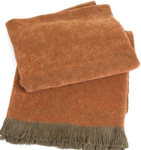 Textillery Sunbrella Chenille Solid Throw, 44 by 72-Inch, Mesa