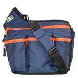 Diaper Dude Zipper Diaper Bag, Navy/Orange