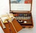Sennelier Artist' oils set of 12 in a luxury wood box - Best Price on Web!