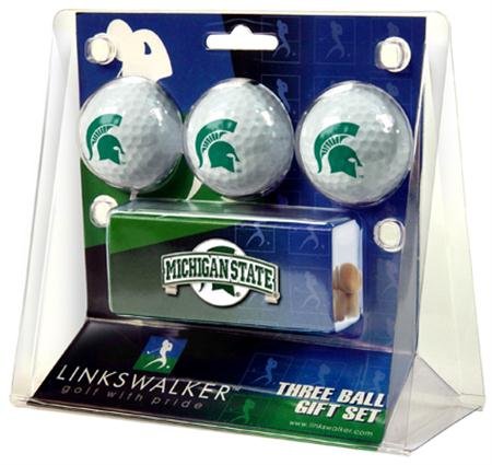 Michigan State Spartans Msu Ncaa Slider Hat Clip 3 Golf Ball Gift Packs