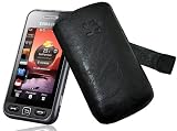 Suncase (originale) Custodia in pelle per Samsung GT S5230 Star / S-5230, colore: Nero