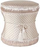 Jennifer Taylor Lumina Hour Glass Ottoman, Off-White