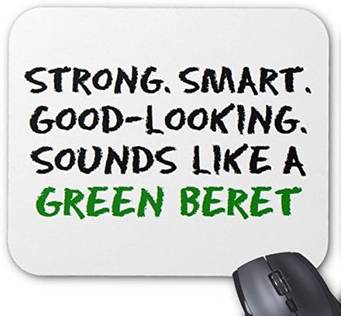 Rectangle Non-Slip Rubber MousePads Green Beret Sound Mouse Pad