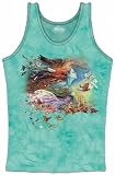 The Mountain Spirit of Flight Birds Butterflies Fantasy Womens Tank Top Shirt