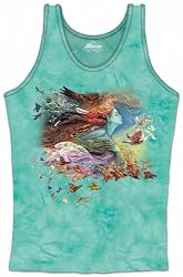 The Mountain Spirit of Flight Birds Butterflies Fantasy Womens Tank Top Shirt