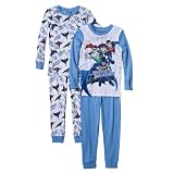 Toddler Boys' Sleepwear Justice League Blue 4 pc Pajama Set 4T
