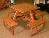 Outdoor Living : 8 SEATER WOODEN GARDEN BENCH TABLE SET/ SOLID WOOD