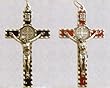 Saint Benedict Crucifixes - 3" Height - Latin Cross -Silver Tone- Pendant