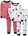 Carter's Little Boys' 4 Piece PJ Set (Toddler/Kid) - Red Stripe