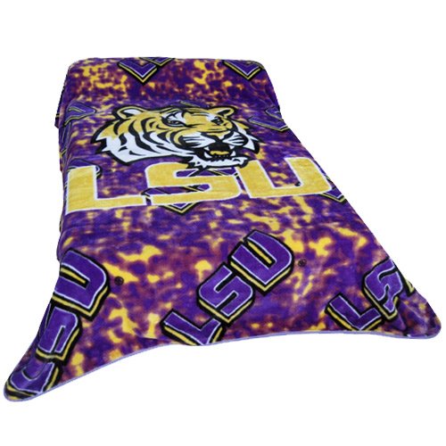 LSU Tigers 63'' x 86'' Plush Throw Blanket