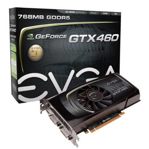 EVGA GeForce GTX 460 FPB (Free Performance Boost) 768 MB GDDR5 PCI Express 2.0 2DVI/Mini-HDMI SLI Ready Graphics Card, 768-P3-1360-TR