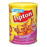 Lipton, Sweetened Instant Tea Mix, Mango,10 Quart Can (Pack of 6)