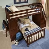 School House Stair Loft Bed in Cherry