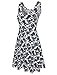 TAM WARE Womens Casual Fit and Flare Floral Sleeveless Dress TWCWD054-GRAY-US L