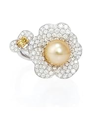 Diamond and Pearl 18k White Gold Ring