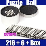 216 Ct + 6 Extra Magnet Balls Original Edition Magnetic Earth Magnet Puzzle in Collector's Tin Contains 6 More Balls Than Buckyballs, Neocube, Cybercube, Groovyballs