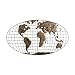 Iron World Map Wall Art