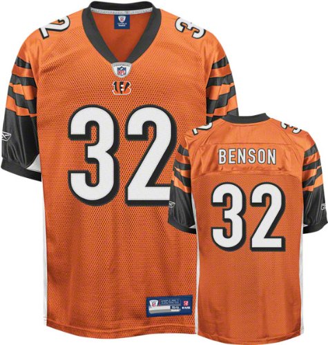Cedric Benson Authentic Jersey: Cincinnati Bengals #32 Orange Authentic Jersey