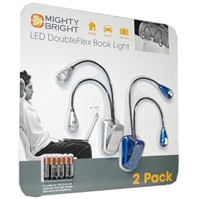 Mighty Bright LED DoubleFlex Book Light, 2-Pack (Silver and Blue) by Mighty Bright
