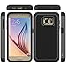 Galaxy S7 Black Case, CoverON [HexaGuard Series] Slim Hybrid Hard Phone Cover Case for Samsung Galaxy S7 - Black