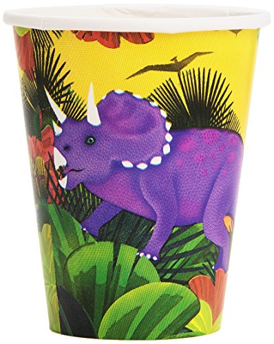 Prehistoric Dinosaurs Birthday Party Cups, 9 oz, Multi