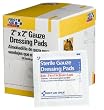 First Aid Only 2" X 2" Gauze Dressing Pad, 50-Count Boxes (Pack of 6)